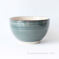 Nordic Styles Hand Printing Rice Noodle Ceramic Bowls
